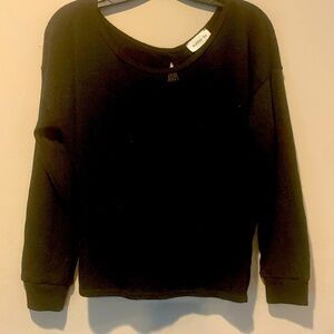 Black Large key hole opening sweater
